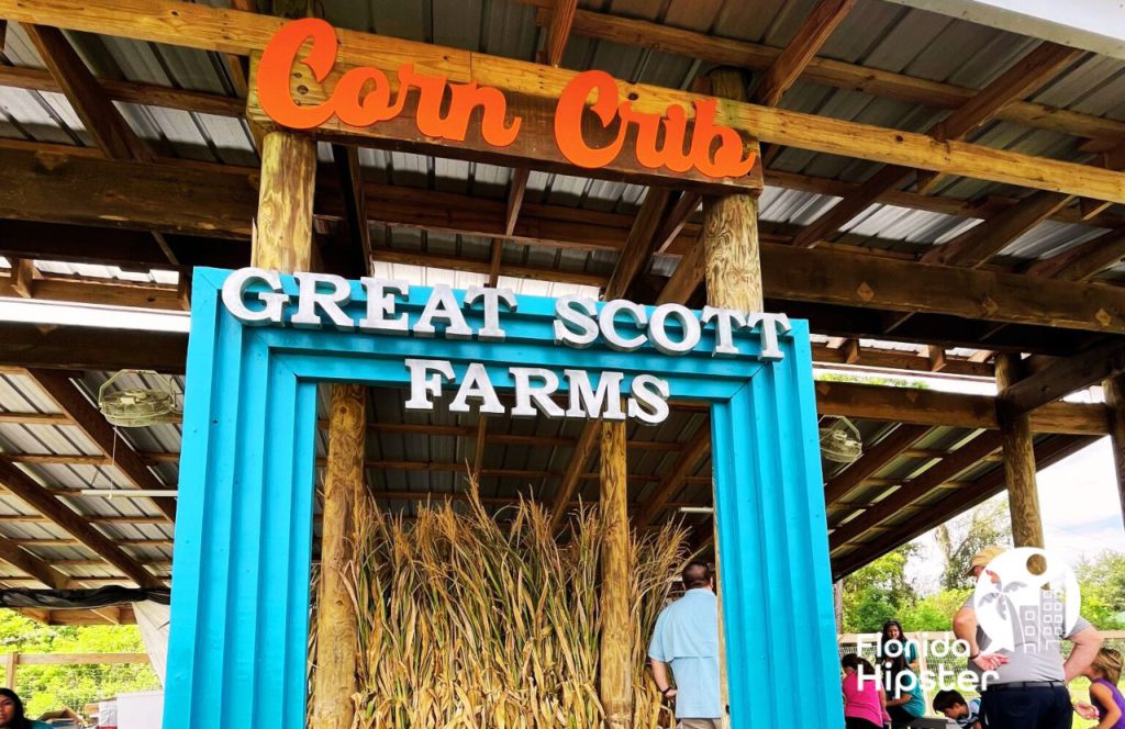 Corn Crib at Great Scott Farms Fall Festival in Mount Dora, Florida. Keep reading to find out where are the best farms in Orlando. 