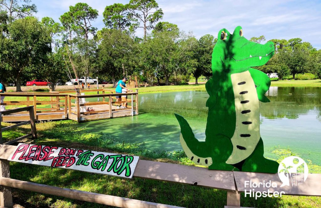 Gator Area at Great Scott Farms Fall Festival in Mount Dora, Florida. Keep reading to find out where are the best farms in Orlando. 