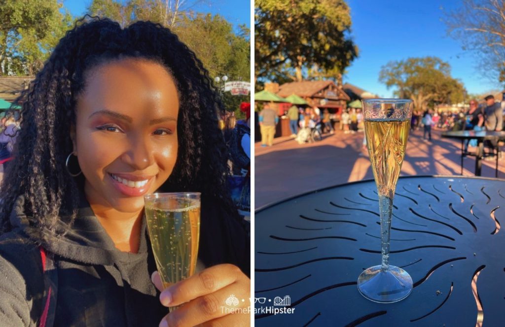 Epcot Festival of the Arts Disney World Nikky in Canada Pavilion with Champagne Drink. Keep reading for the full guide to the best Florida weekend getaways for adults. 