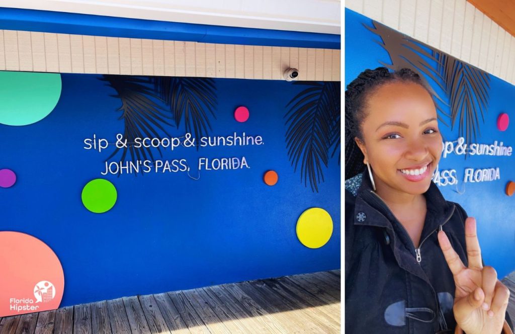 Treasure Island Beach, Florida Madeira Beach John's Pass Boardwalk Sip and Scoop Ice Cream Shop with NikkyJ