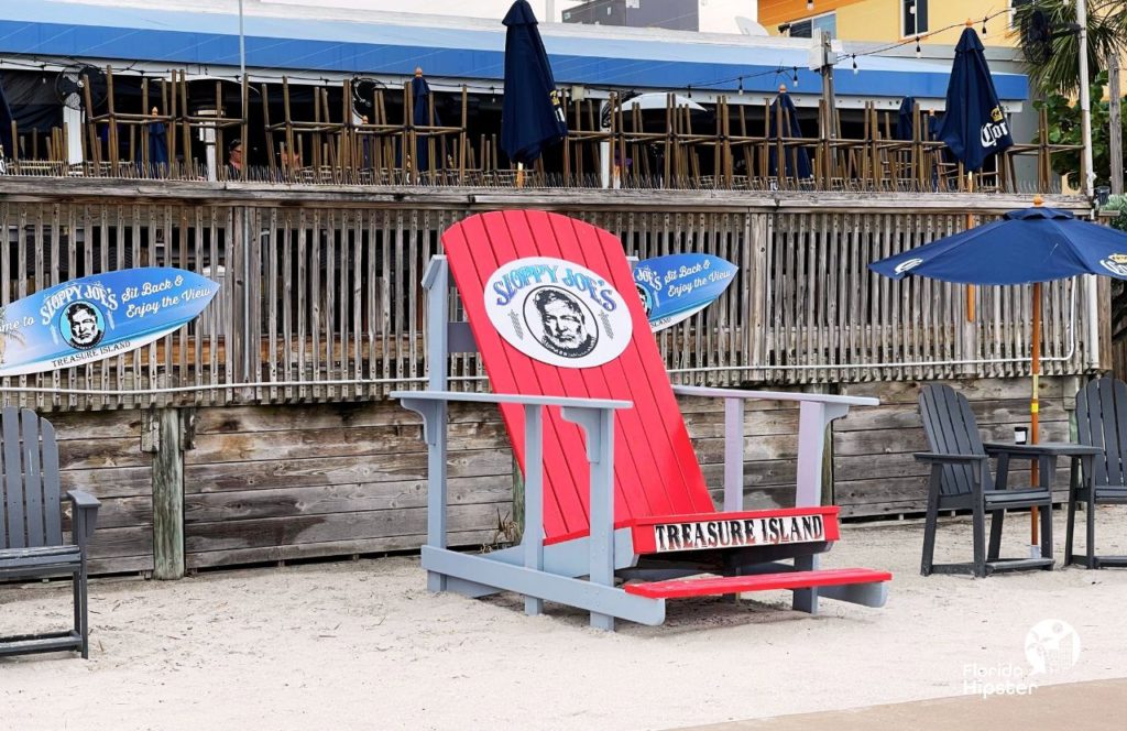 Treasure Island Beach, Florida The Bilmar Hotel with Sloppy Joe's Bar. One of the best Florida Beaches in April.
