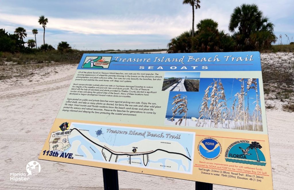 Treasure Island, Florida Beach Trail. One of the best Florida Beaches in April.
